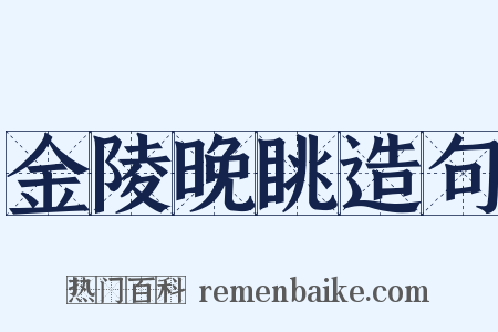 金陵晚眺造句是什么意思的图片